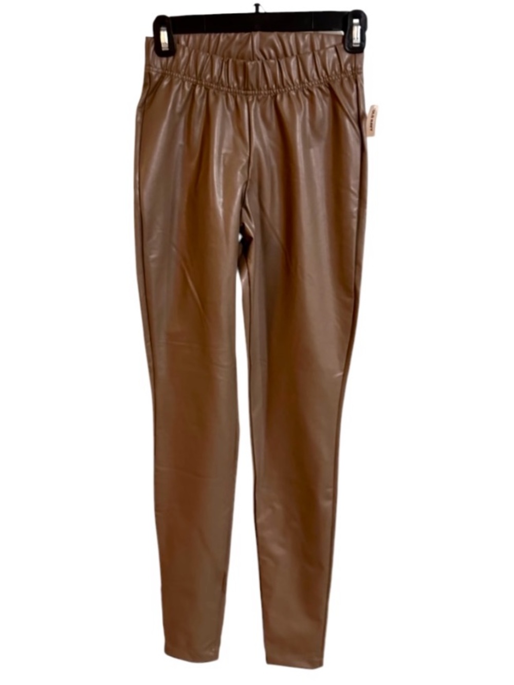 NWT Old Navy XS brown faux leather leggings